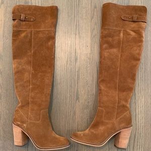 Dolce Vita over-the-knee brown suede boots
